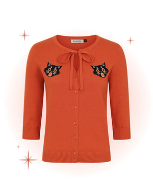 Orange Scaredy-Cat Cardigan