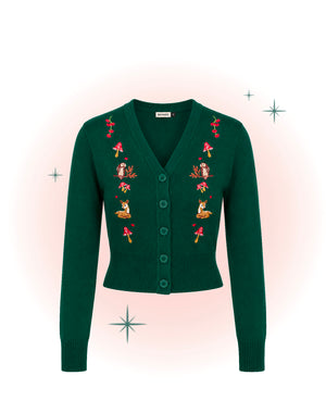 Cardigan Nara Forest Friends vert