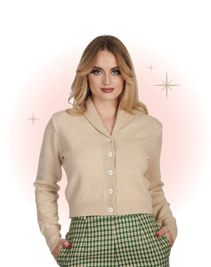 Cardigan Tricot Manches Longues Violet - Ivoire