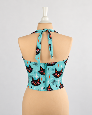 Top Chevy Scared Cat Turquoise
