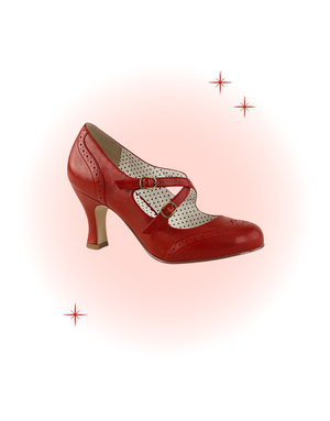 Zapato flapper rojo