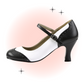 Chaussure Flapper Noir Et Blanc