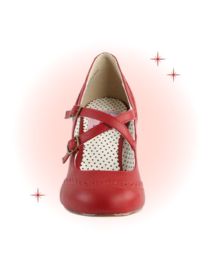 Zapato flapper rojo