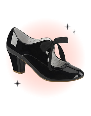 Glossy Black Wiggle Shoe