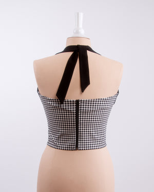 Black Gingham 50's Chevy Top