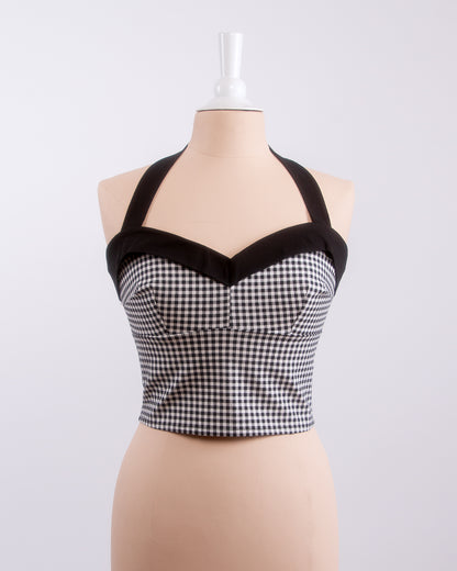 Black and White Gingham Chevy Top