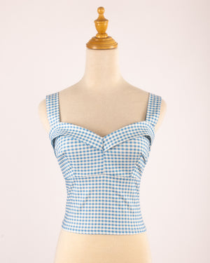 Top Chevy 50's Vichy Bleu Bébé – Queen Of The Main