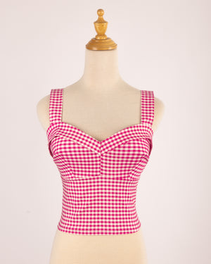 Top Chevy 50's Vichy Rose Framboise – Queen Of The Main