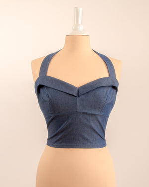 50s Blue Chambray Chevy Top