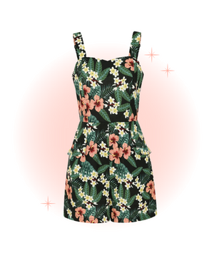 Elsie Tropical Green Playsuit