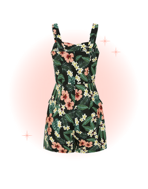 Elsie Tropical Green Playsuit