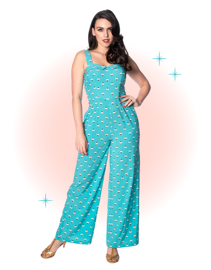 Geo Turquoise Jumpsuit