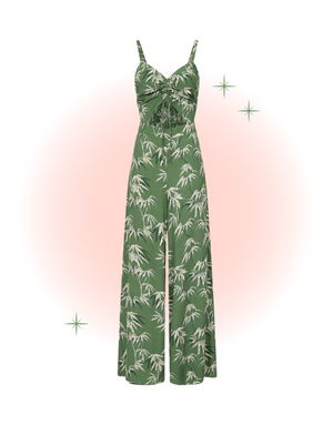 Nancy Bamboo Green Jumpsuit