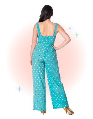 Turquoise Geo Jumpsuit