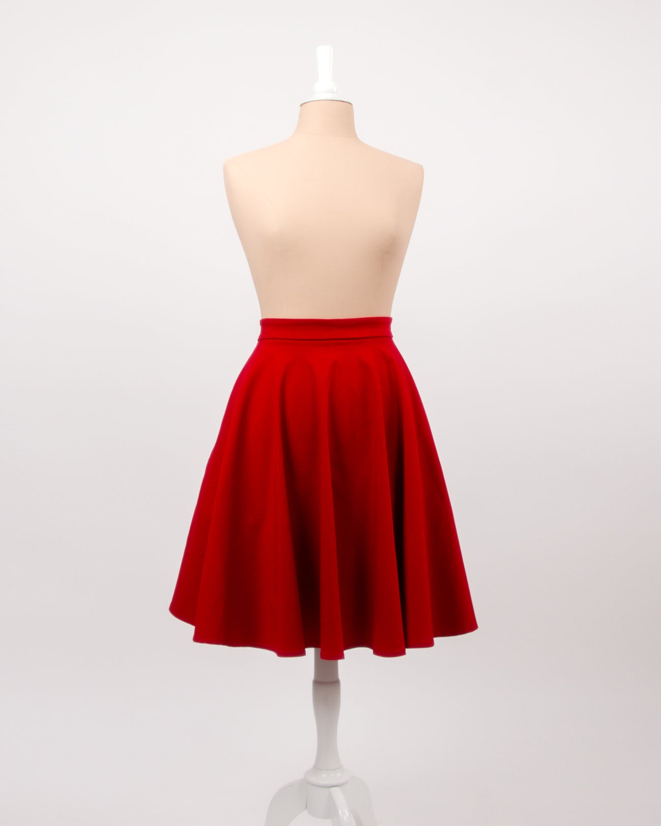 red dress flared skirt Red Belted Blazer Dress With Flared Skirt