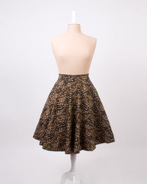 Everyday 50'S Leopard Flared Skirt