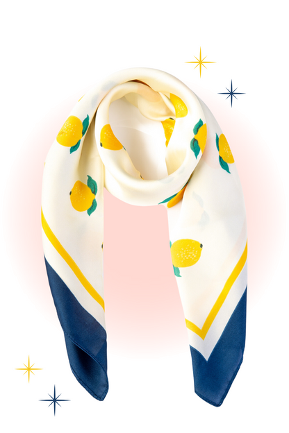 Foulard Pearl Ivy Citron