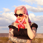 Foulard Vintage With a Twist Rose