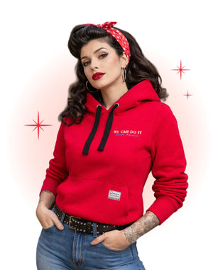 Hoodie We Can Do It Rouge