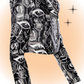 Chaqueta Graffiti En Blanco Y Negro
