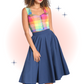Falda Abi Años 50 Azul Marino
