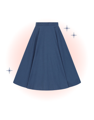 Abi 50's Navy Skirt