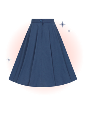 Abi 50'S Navy Skirt