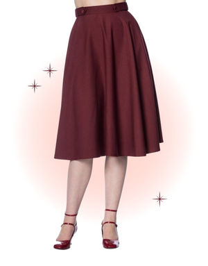 Di Di Swing Burgundy Skirt