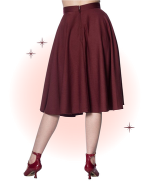 Di Di Swing Burgundy Skirt