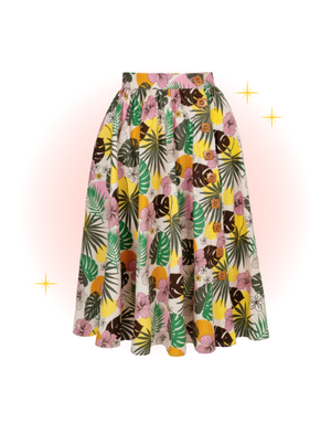 Benita Beige Flared Skirt