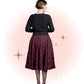 Cary Lovely Check Skirt Bordeaux