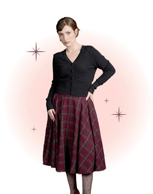 Jupe Cary Lovely Check Bordeaux
