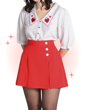 Red Cooper Skort