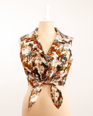 Knotty Cowboy Sleeveless Blouse