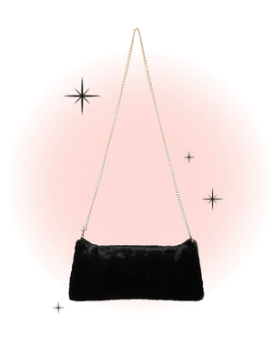 Manchon Pochette fourrure Lorna Noire