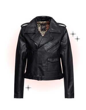 Marlon Black Leather Coat