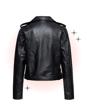 Marlon Black Leather Coat
