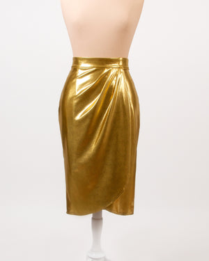 Marie Gold Fitted Skirt