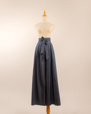 Marlene D. Chambray Blue Flared Pants