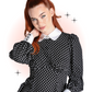 Naomi Black Polka Dot Mini Dress