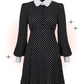 Naomi Black Polka Dot Mini Dress