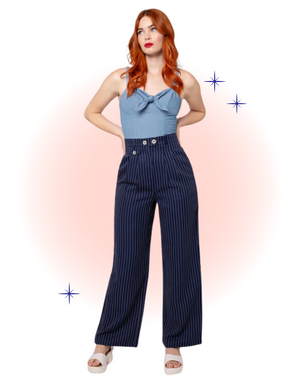 Navy Costello Trousers