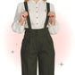 Pantalon avec bretelles Jenny Check Vert
