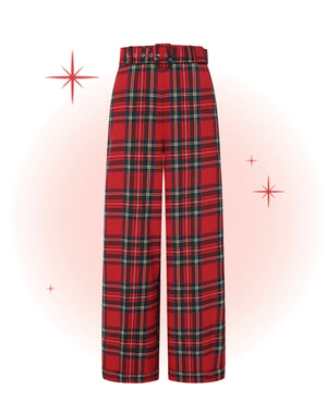 Pantalon Joanna 40's Christmas Rouge