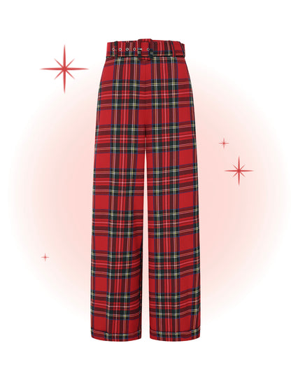 Pantalon Joanna 40's Christmas Rouge