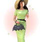Robe Ajustée Connie Verte