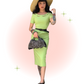 Robe Ajustée Connie Verte