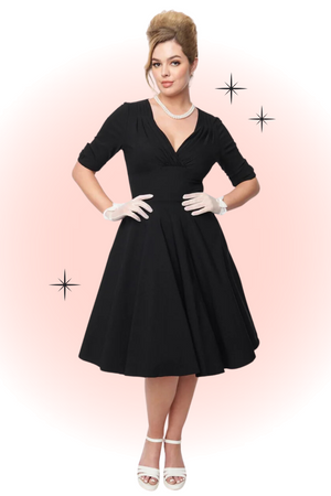 Robe Delores Noir Évasée