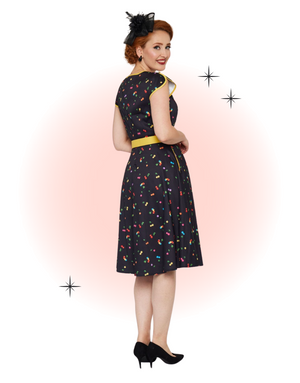 Robe Évasée Avec Cerise Arc-En-Ciel