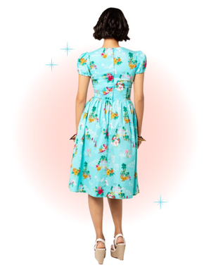 Turquoise Ayanna Flared Dress